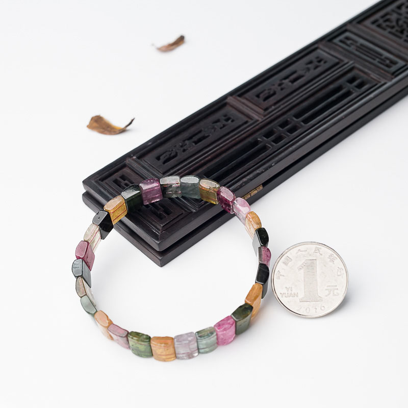 彩虹碧玺手串-红掌柜