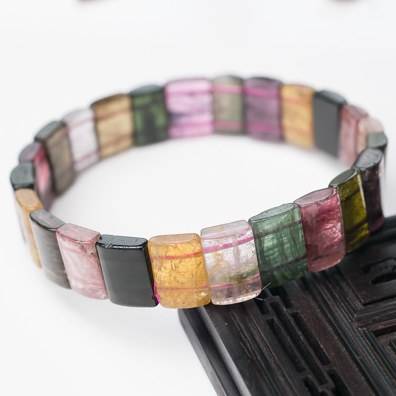 巴西天然碧玺手串-红掌柜