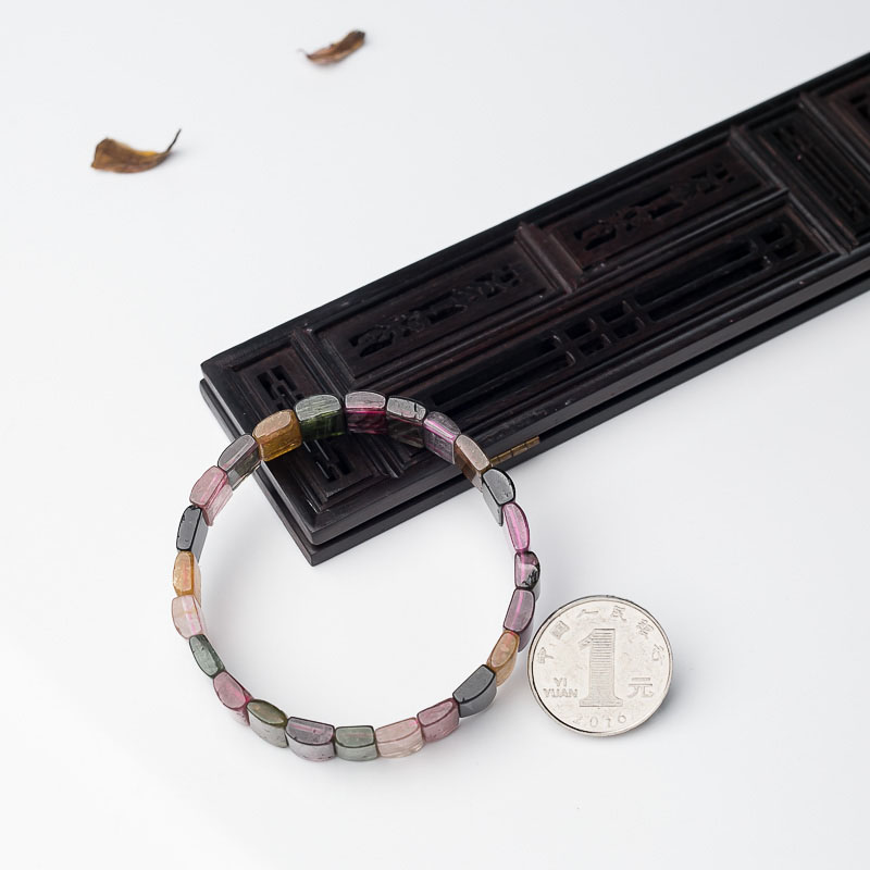 彩虹碧玺手串-红掌柜