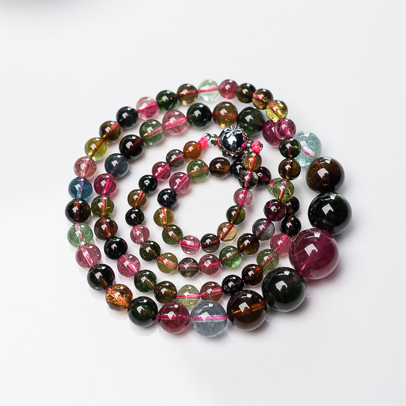 彩虹碧玺塔链-红掌柜