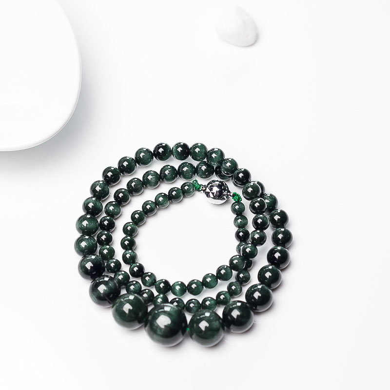 巴西天然蓝绿碧玺塔链-红掌柜