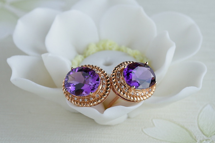 紫水晶饰品图片