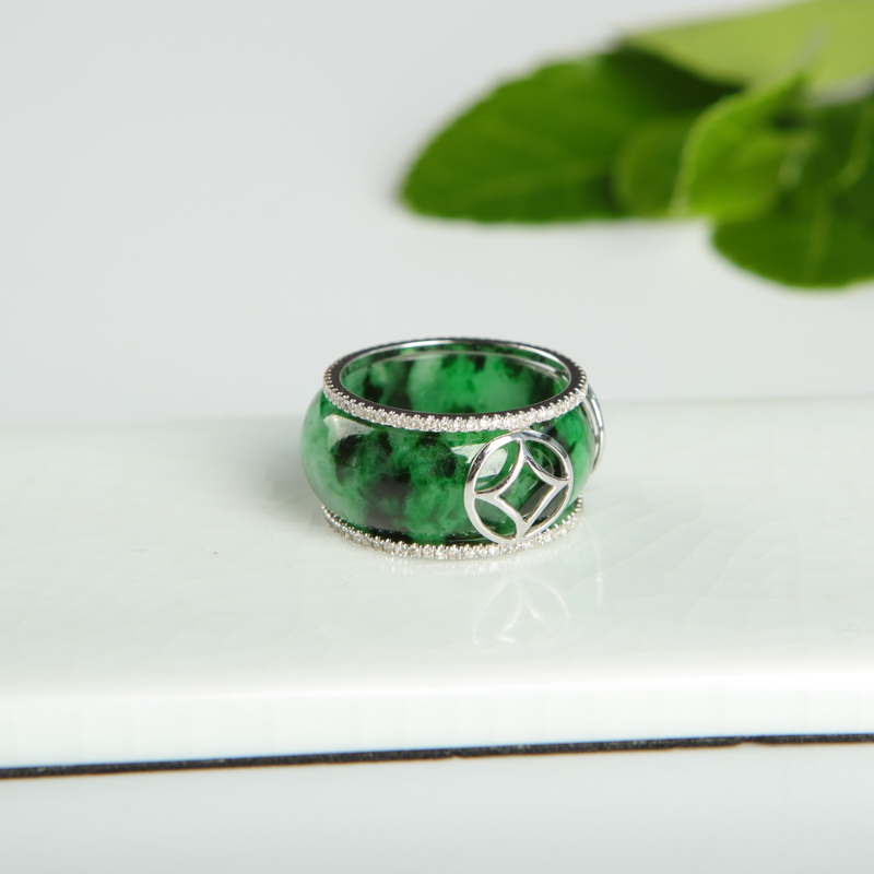 缅甸天然豆种飘翠翡翠路路通吊坠-红掌柜