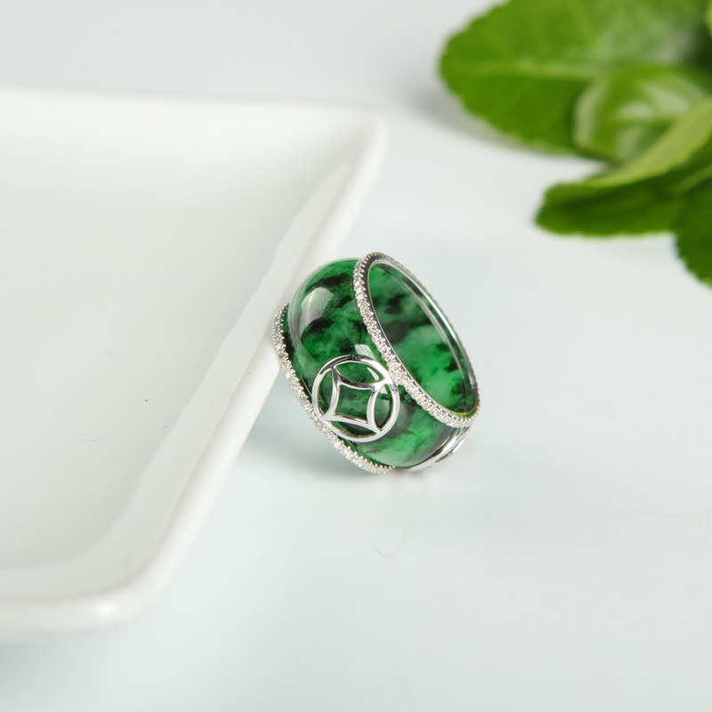 天然豆种飘翠翡翠路路通吊坠-红掌柜