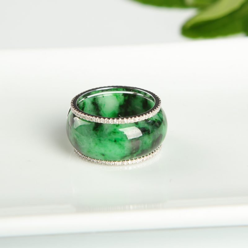 缅甸天然飘翠翡翠路路通吊坠-红掌柜