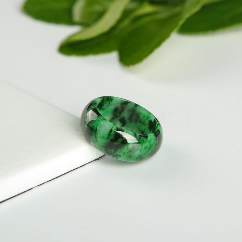 缅甸天然豆种飘翠翡翠吊坠-红掌柜