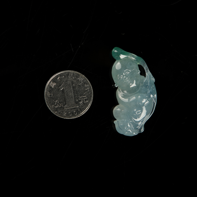 糯种飘花翡吊坠-红掌柜