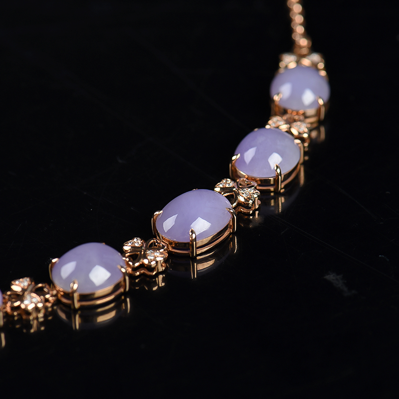 紫罗兰翡翠手链-红掌柜