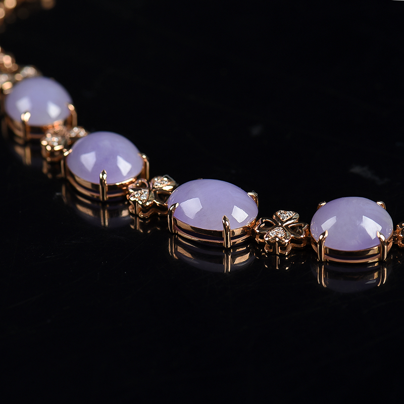 紫罗兰翡翠手链-红掌柜