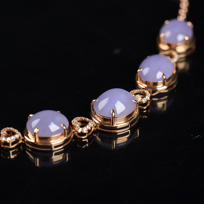 紫罗兰翡翠手链-红掌柜