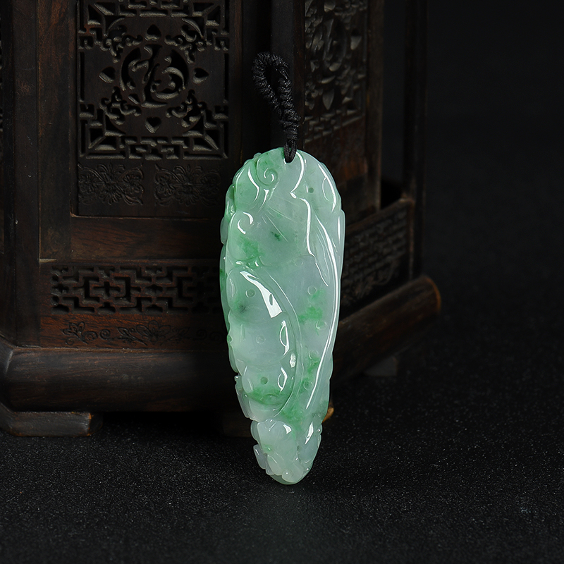 翡翠福寿如意吊坠-红掌柜