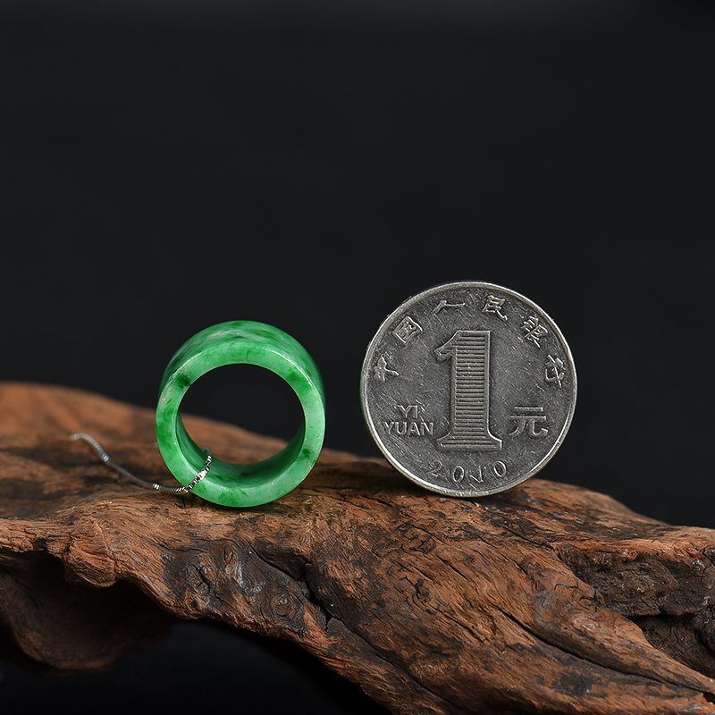 豆种飘翠翡翠路路通项链-红掌柜