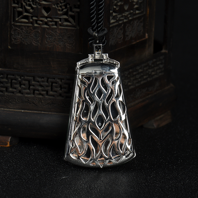 缅甸天然飘翠翡翠厚德载物吊坠-红掌柜