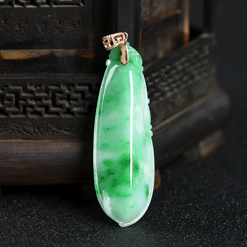 天然翡翠福瓜吊坠-红掌柜