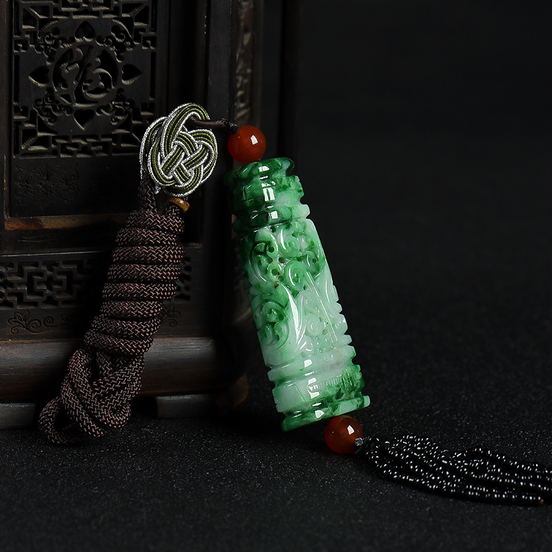 飘翠翡翠辰龙吊坠-红掌柜