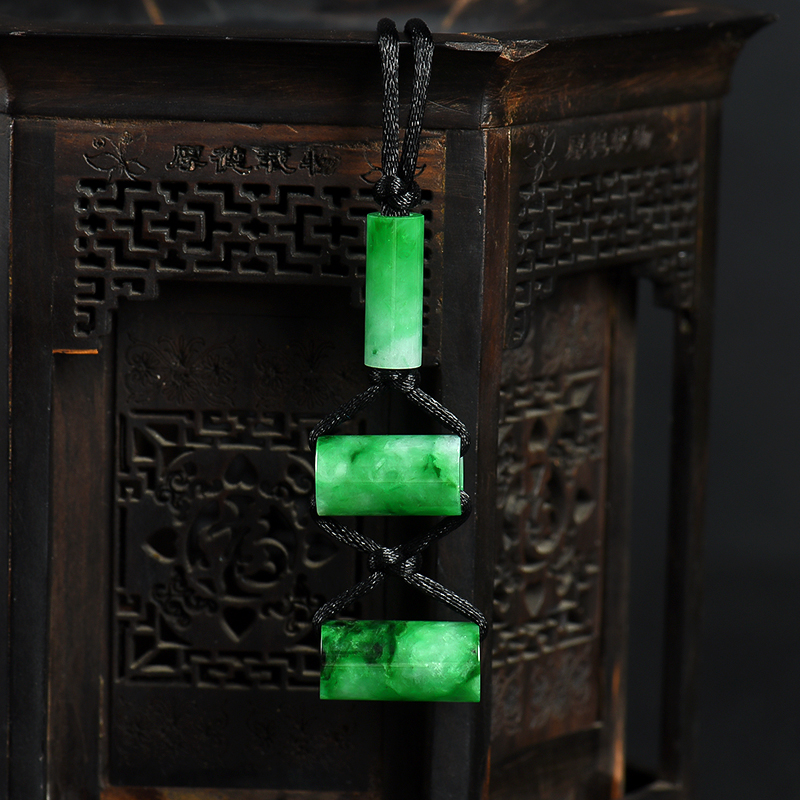 糯种飘翠翡翠路路通吊坠-红掌柜