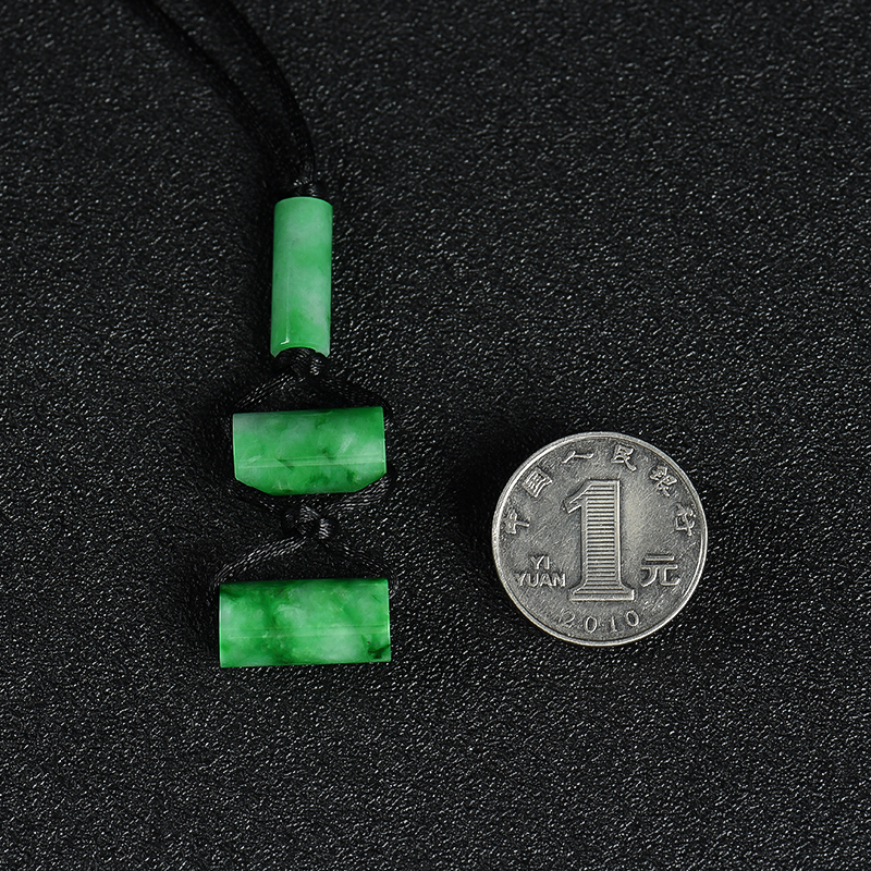 缅甸天然翡翠路路通吊坠-红掌柜