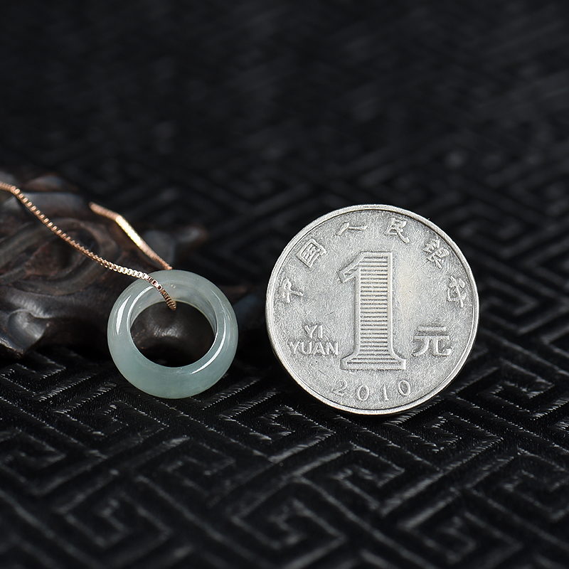 糯冰种翡翠路路通项链-红掌柜