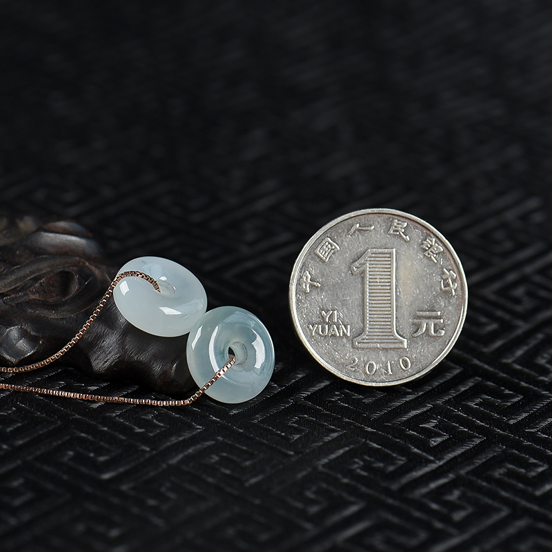 糯冰种飘花翡翠项链-红掌柜