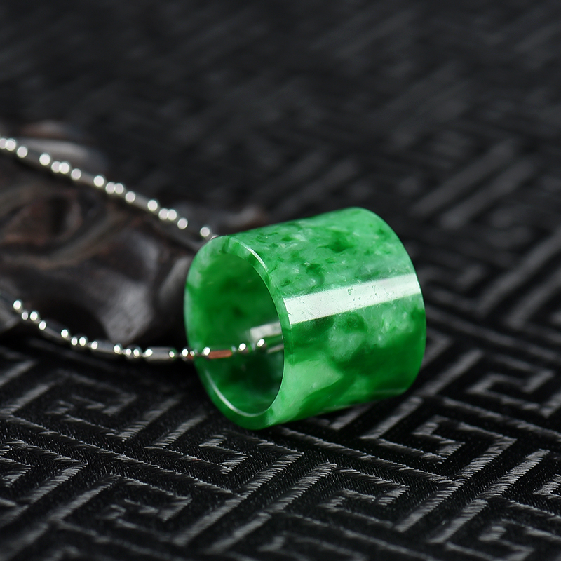 花青种翡翠路路通吊坠-红掌柜