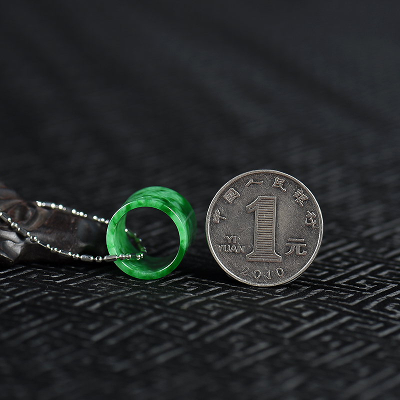 花青种翡翠吊坠-红掌柜