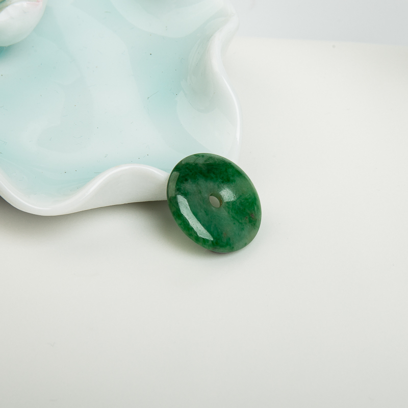 天然翡翠平安扣吊坠-红掌柜