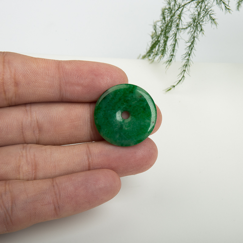 缅甸翡翠平安扣吊坠-红掌柜