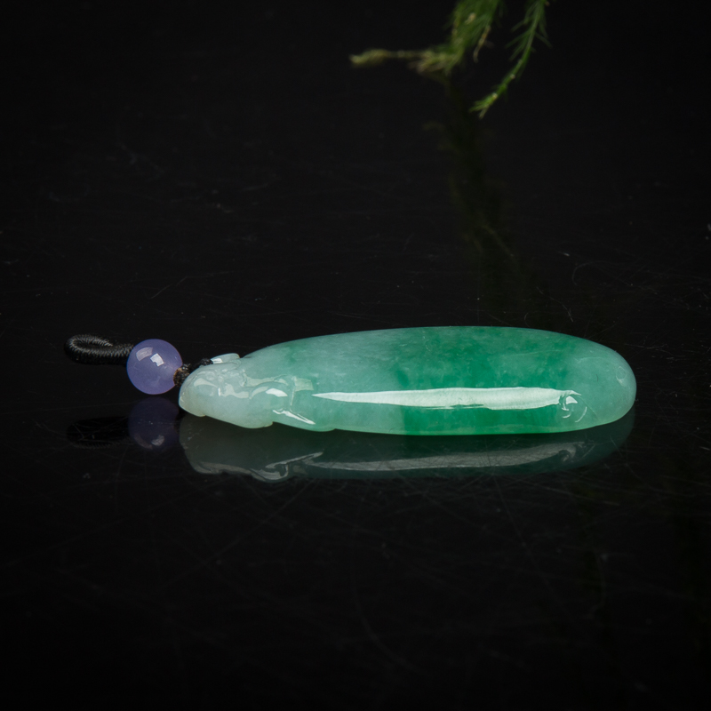 天然翡翠福瓜吊坠-红掌柜