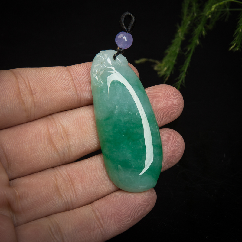 缅甸翡翠福瓜吊坠-红掌柜