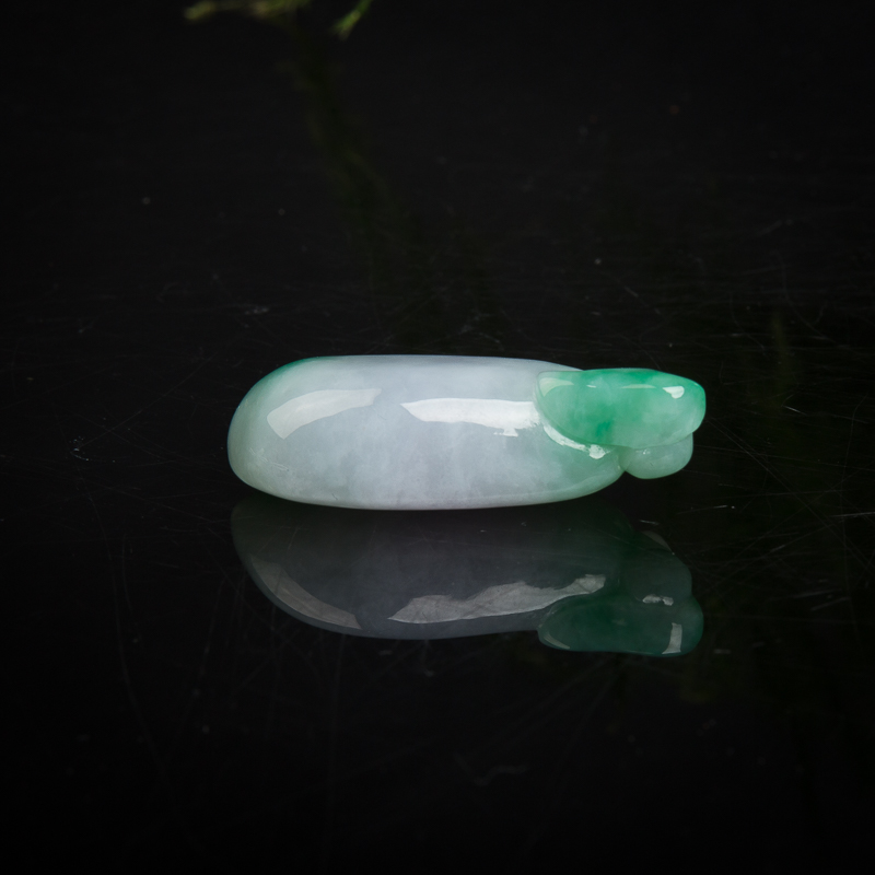 天然翡翠福瓜吊坠-红掌柜