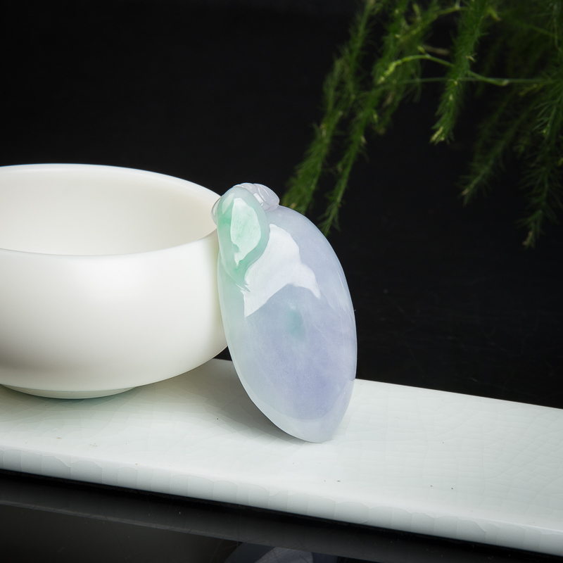 春带彩翡翠福瓜吊坠-红掌柜