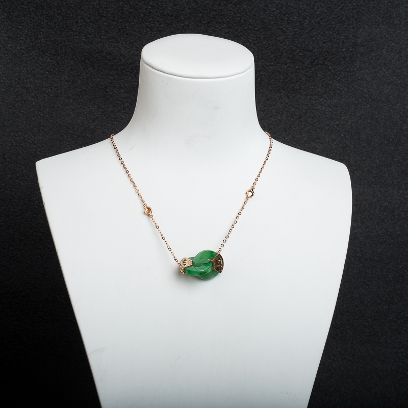 翡翠平安扣项链-红掌柜