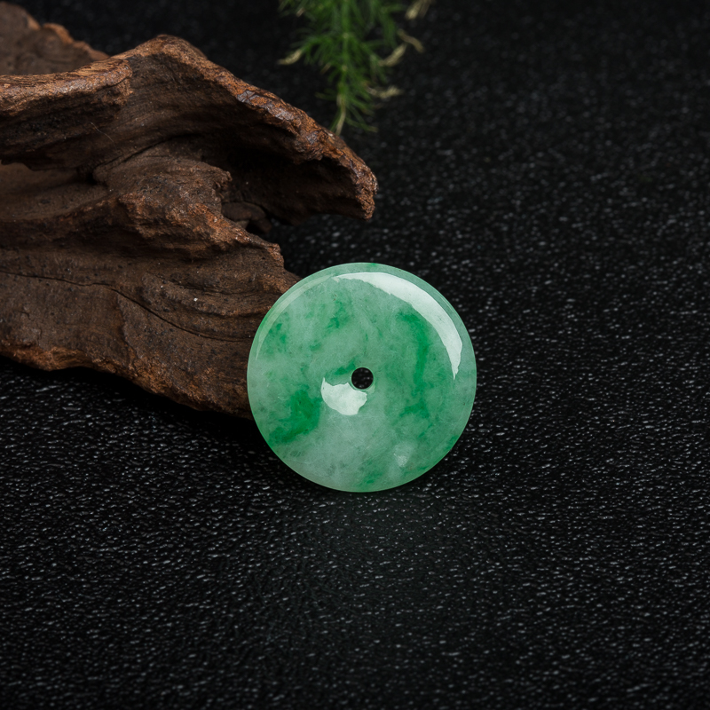 翡翠平安扣吊坠-红掌柜