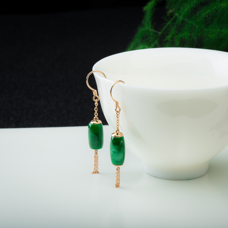 18K天然缅甸糯种深绿翡翠吊坠-红掌柜