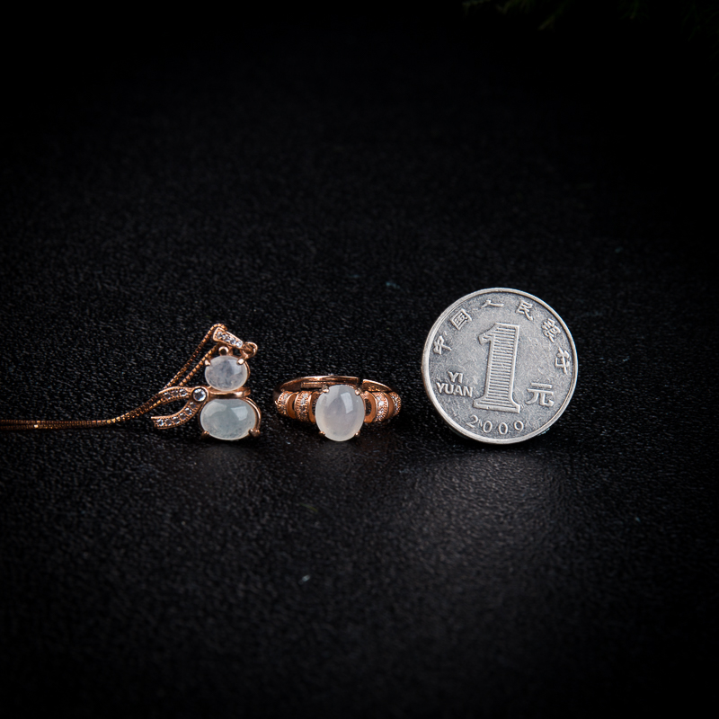 缅甸翡翠福禄两件套-红掌柜