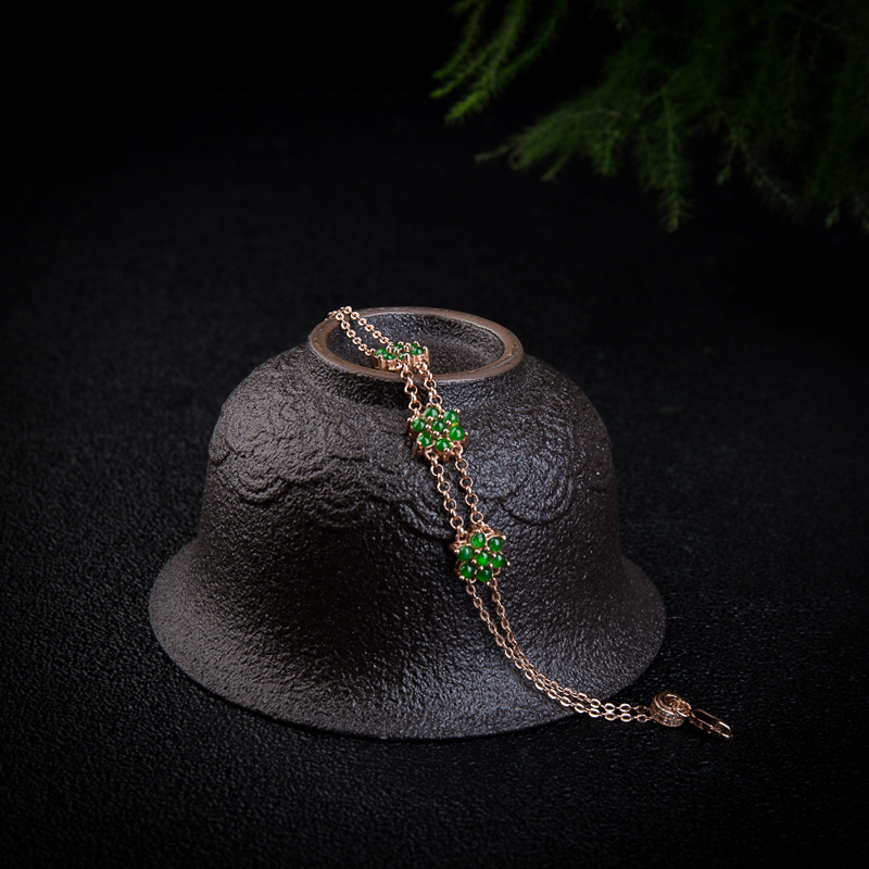 翡翠叶叶相惜四件套-红掌柜