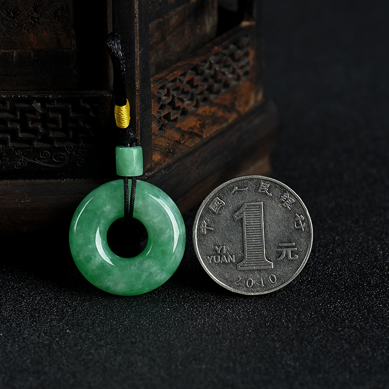 翡翠平安扣挂坠-红掌柜