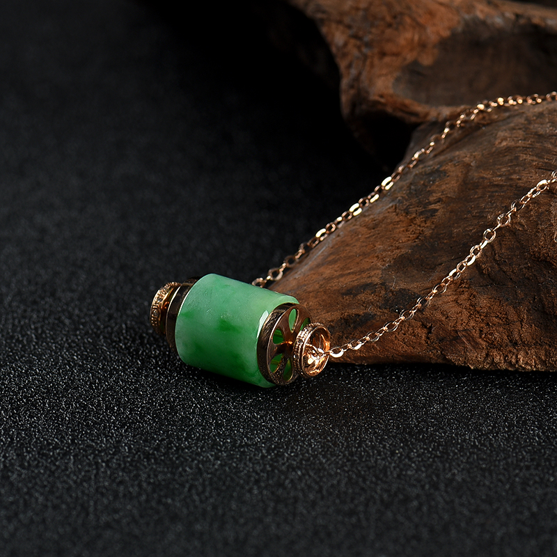 飘翠翡翠路路通项链-红掌柜