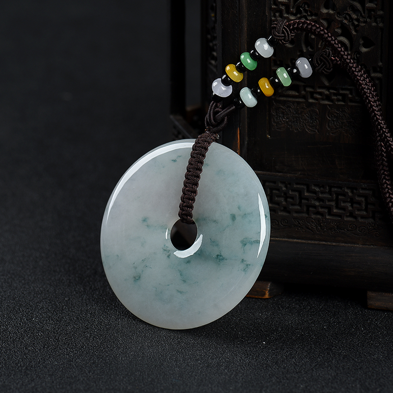 糯种翡翠平安扣吊坠-红掌柜