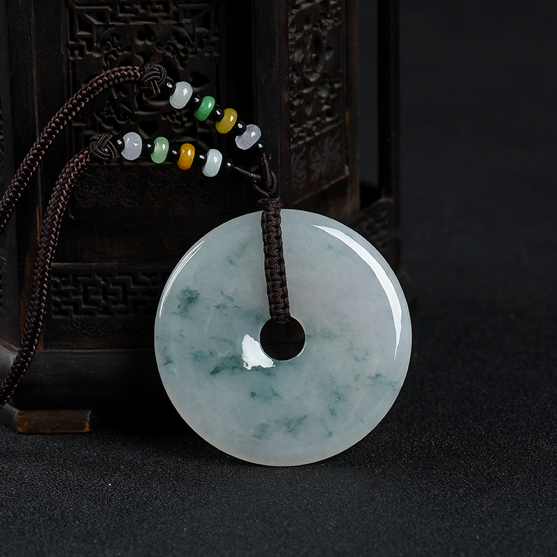 翡翠平安扣吊坠-红掌柜