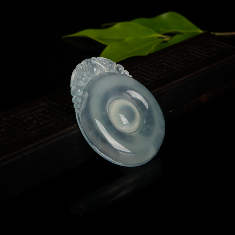 糯冰种翡翠福在眼前吊坠-红掌柜