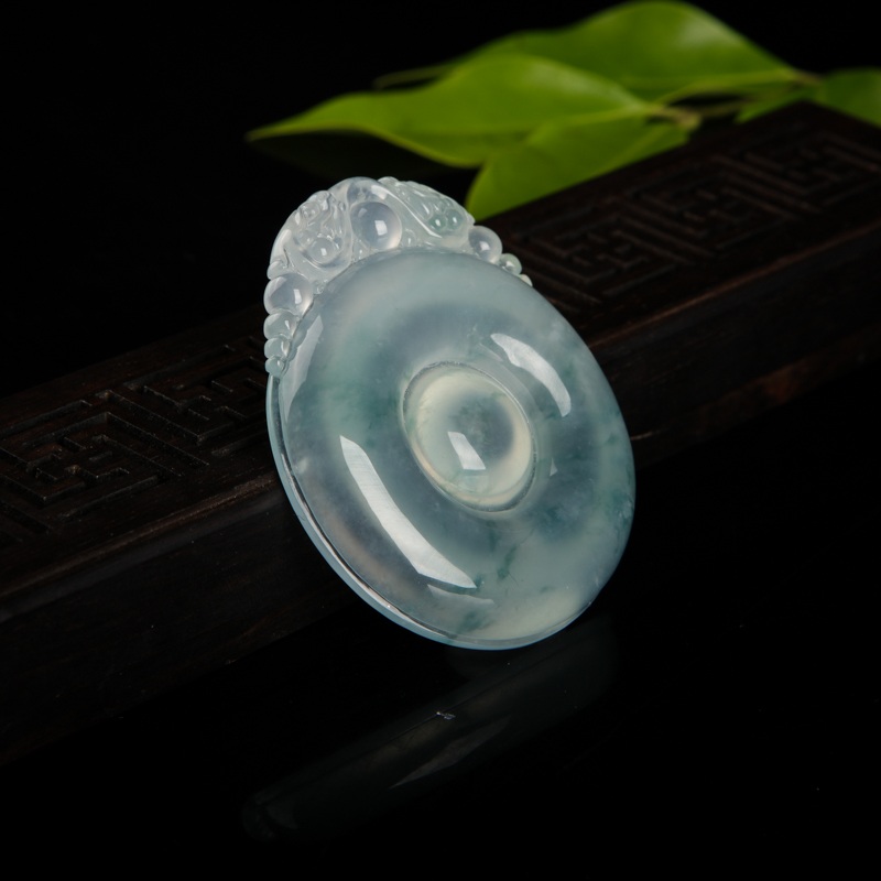 飘花翡翠福在眼前吊坠-红掌柜