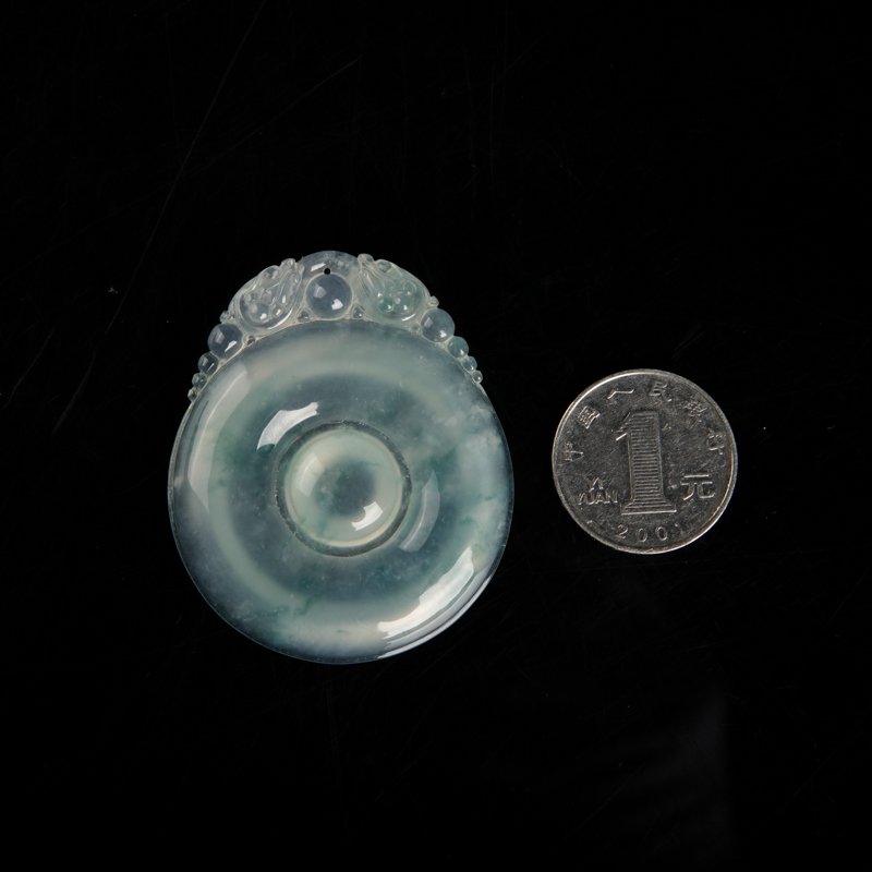 缅甸翡翠福在眼前吊坠-红掌柜