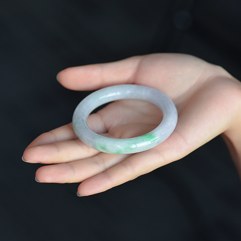 天然翡翠圆镯-红掌柜