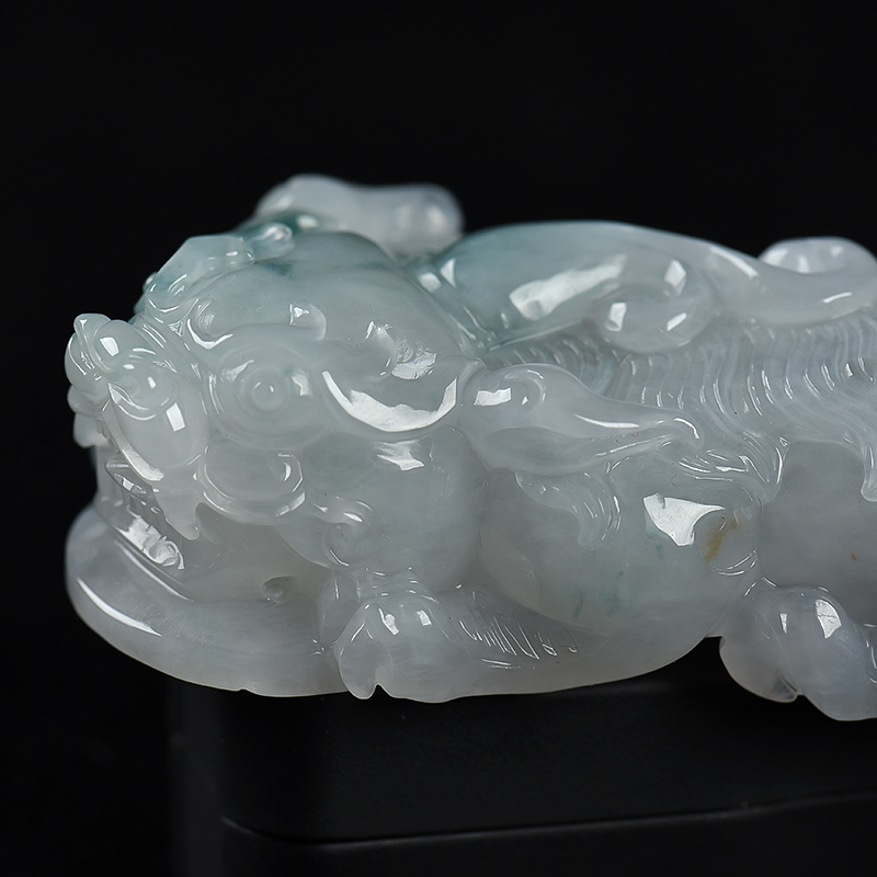 糯种飘花翡翠吊坠-红掌柜