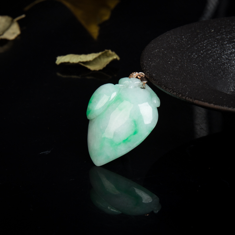 银镶缅甸翡翠福瓜吊坠-红掌柜