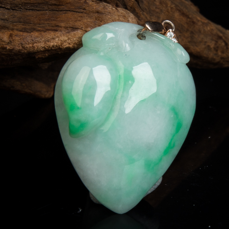 银镶天然飘翠翡翠福瓜吊坠-红掌柜