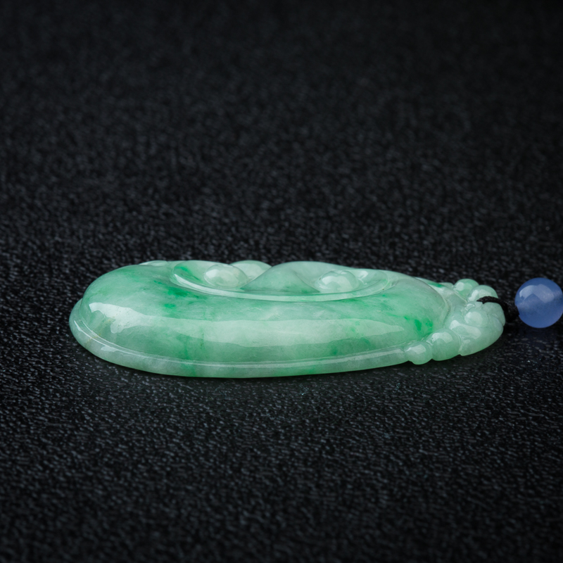 缅甸翡翠如意吊坠-红掌柜