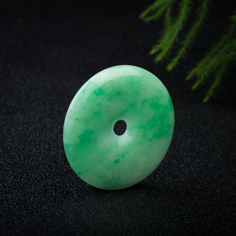 天然翡翠平安扣吊坠-红掌柜