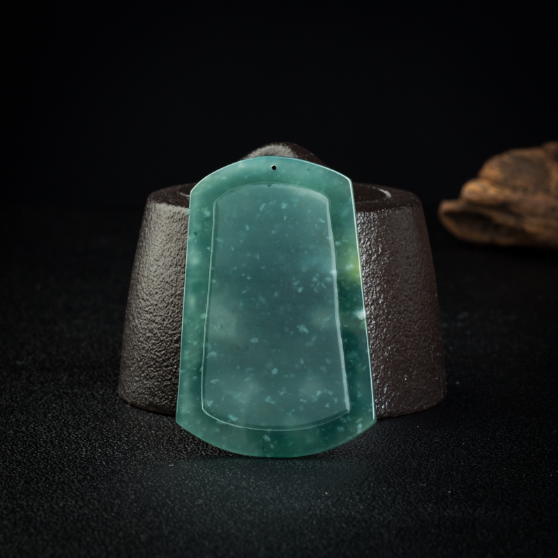 缅甸天然蓝绿翡翠辰龙吊坠-红掌柜